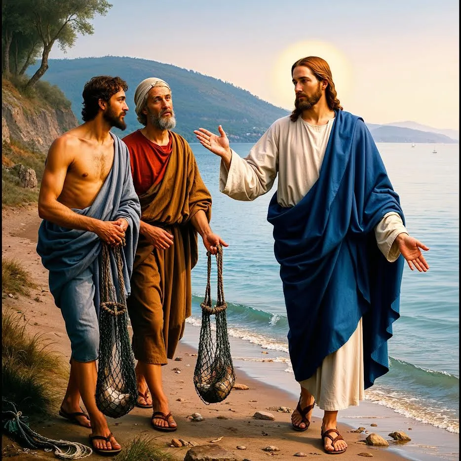 Jesus Calling Disciples Peter and Andrew