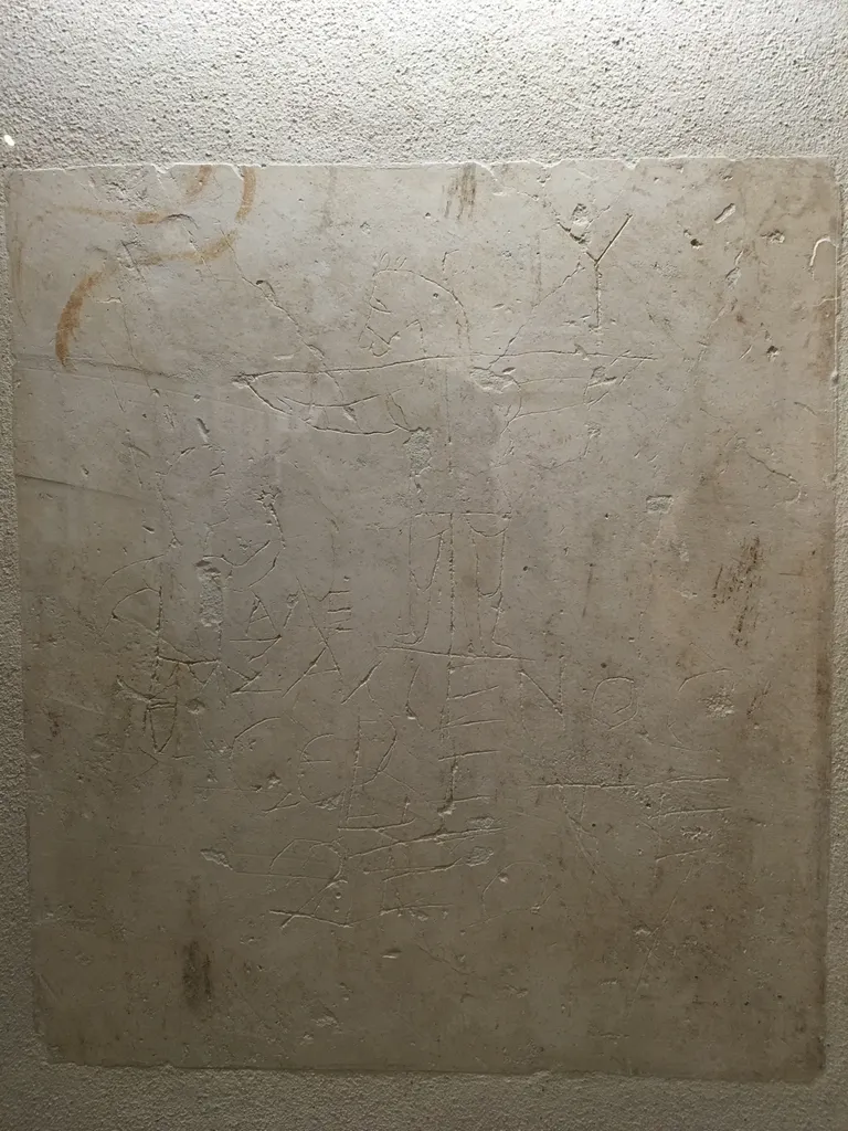 "Alexamenos worships [his] god"— The Alexamenos graffito (Palatine Museum, 1987)