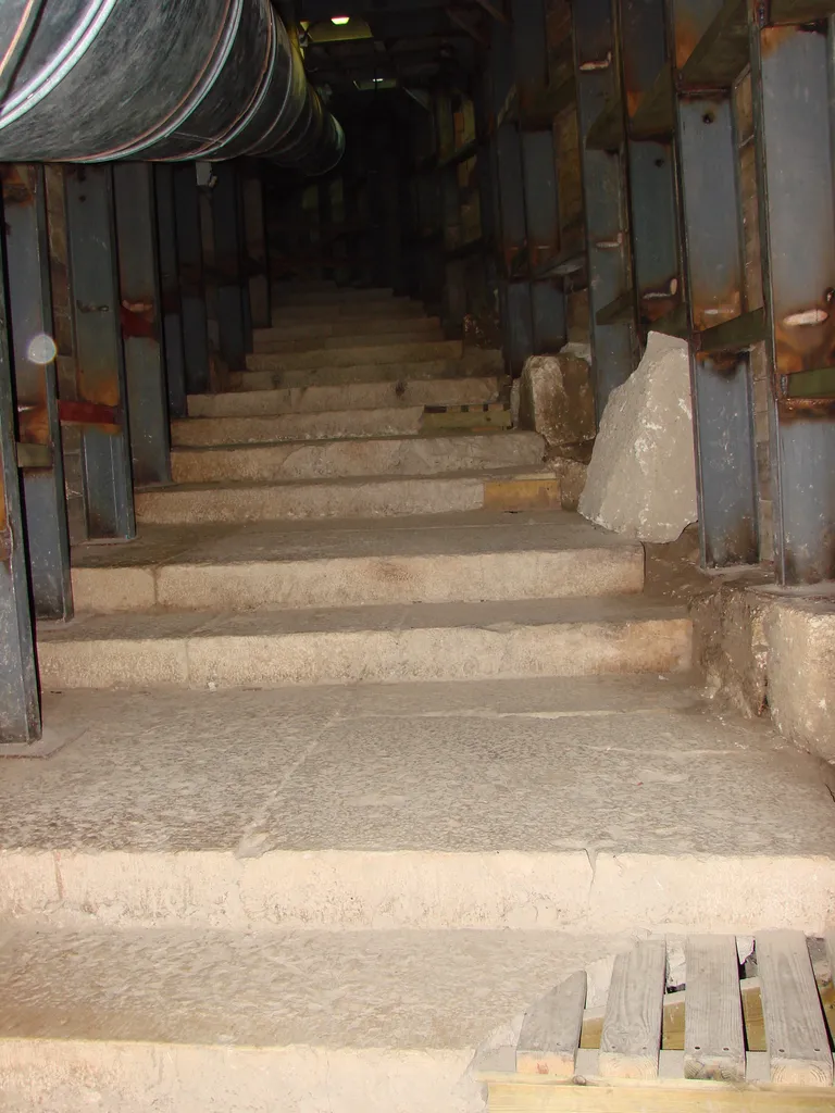 Steps Leading from Pool of Siloam Inside David's City that Lead to the Temple Mount