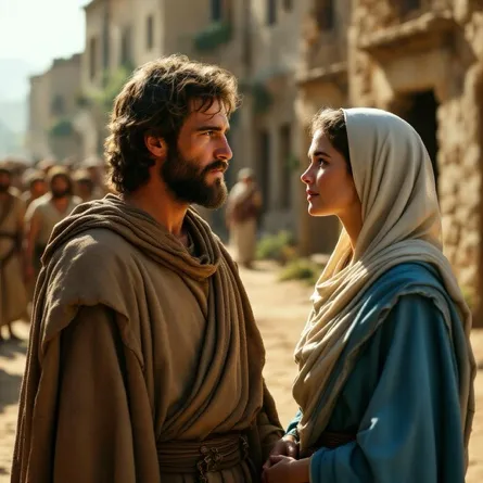 Joseph and Mary Facing One Another
