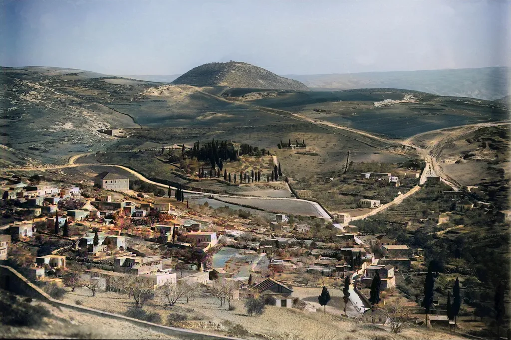 Mt. Tabor with City of Nazareth in Foreground
