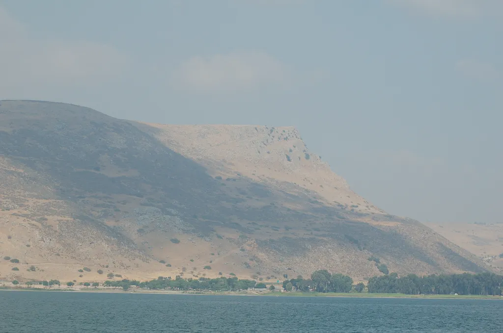 Mt. Arbel from the Sea of Galilee