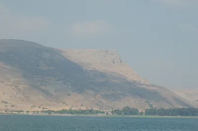 Mt. Arbel from the Sea of Galilee
