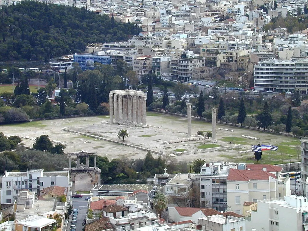 Temple of Zeus from Acropolis (Athens)