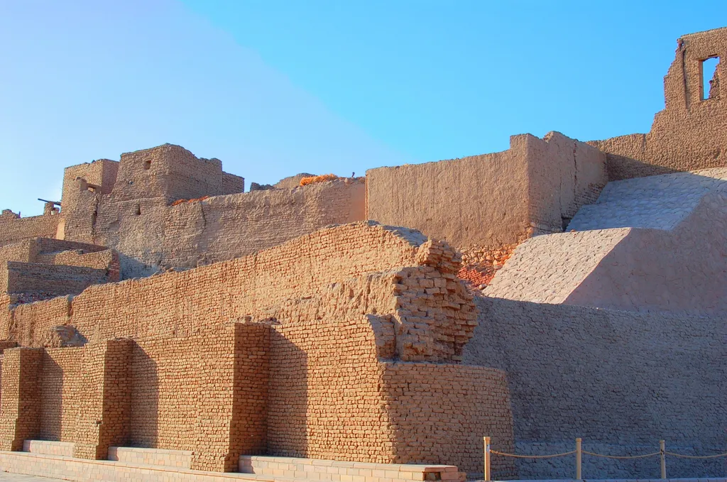 Mudbrick Buildings (Temple of Karnak in Luxor, Egypt)