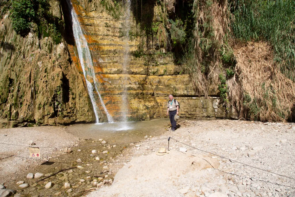 Dr. House at Waterfall in En Gedi