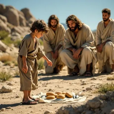 Disciples in the Desert With Loaves