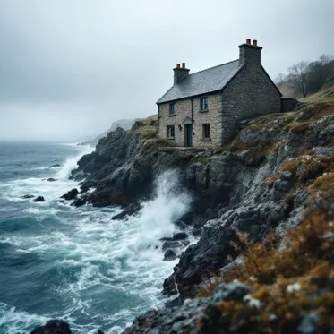 House Built on a Rock by the Sea