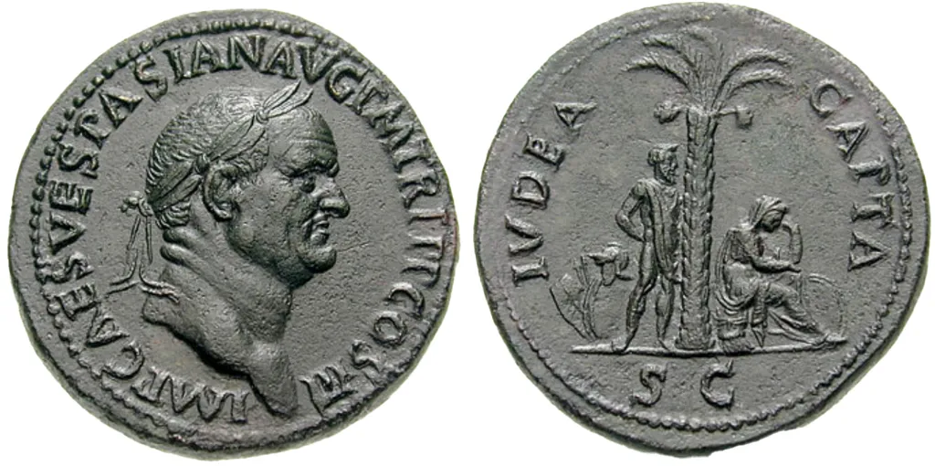 Judea Capta sestertius of Vespasian