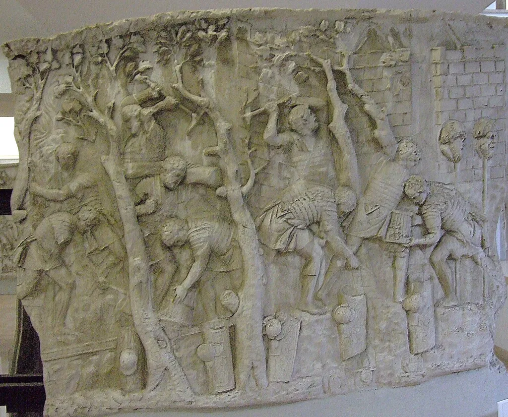 Road Construction Depicted on Trajan's Column (cast of scene; original in Rome).