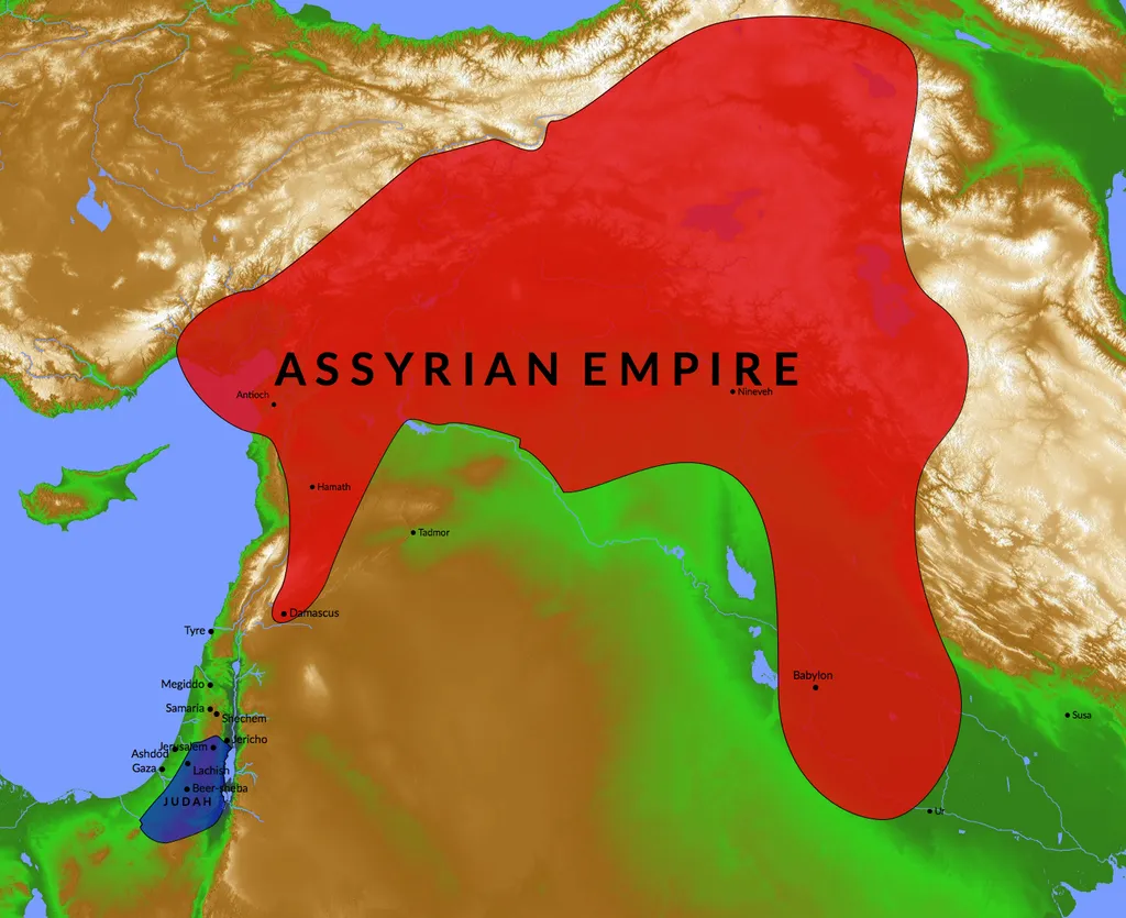 Map of the Assyrian Empire