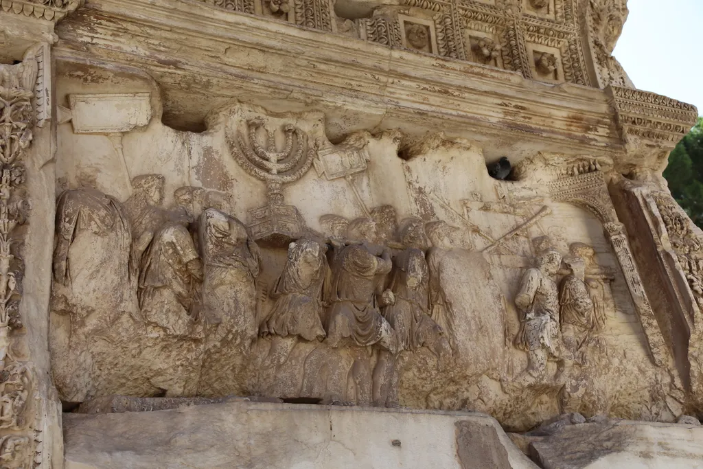 Arch of Titus (honoring the victory of Rome over Jerusalem in A.D. 70 under leadership of Titus, son of Emperor Vespasian)