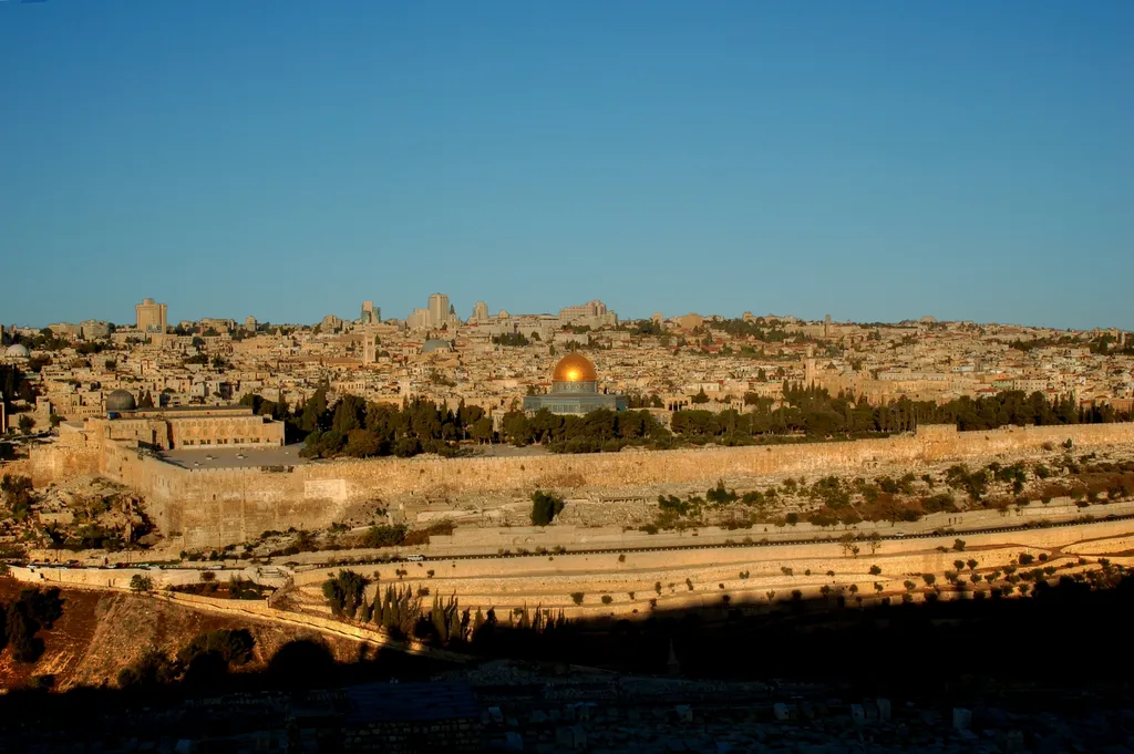 Ancient City of Jerusalem, with Temple Mount in Foreground