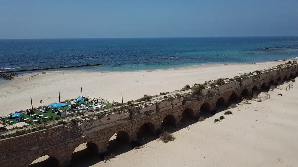 Aqueduct by the Mediterranean and Caesarea Maritima