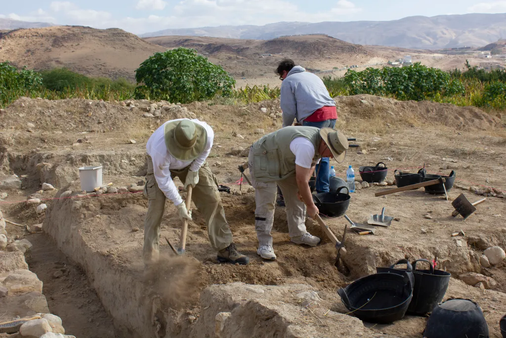 Digging at Tall el-Hammam in Jordan