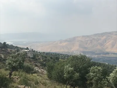Southern Sea of Galilee and Damascus Road from Gadara (Umm Qais) in Northern Jordan