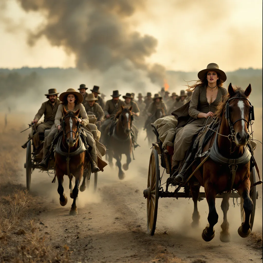 Cavalry Charging Into Battle