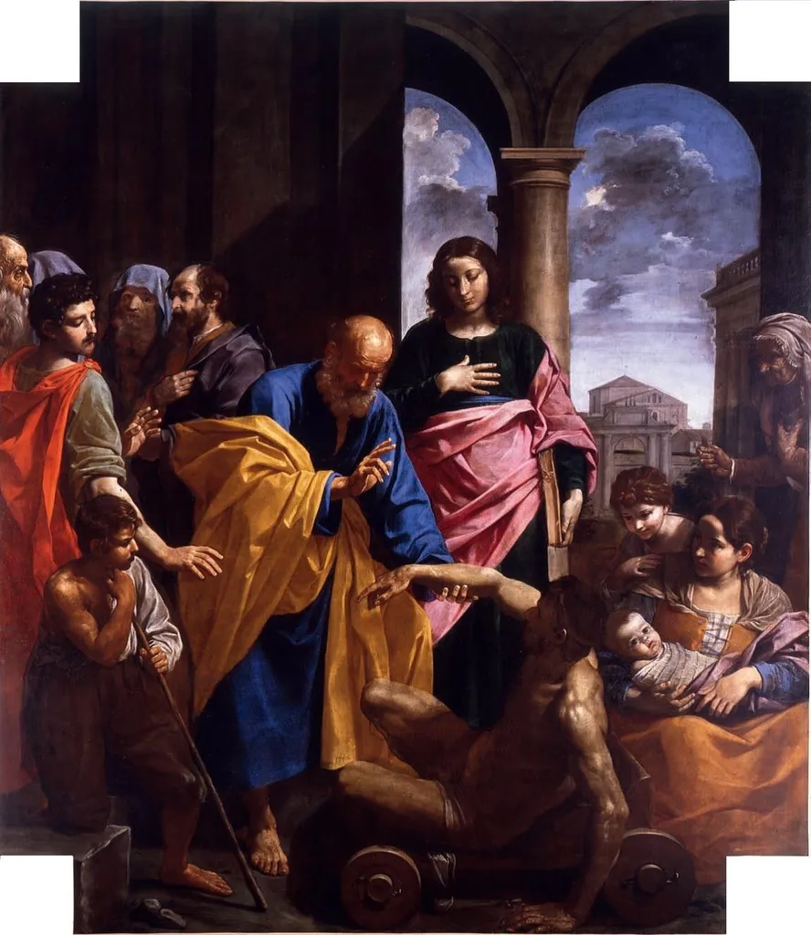 The Apostle Peter Healing the Lame Man at the Gate Called Beautiful