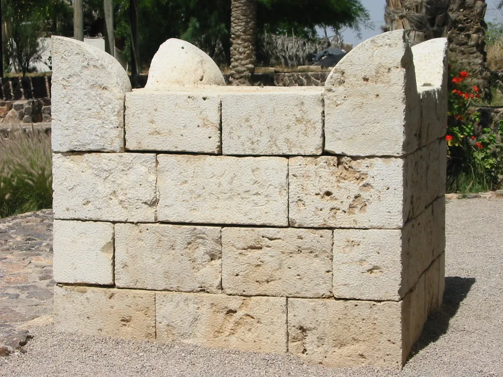 Replica of a Horned Altar Similar to the One that Joab Sought Refuge (1 Kgs 2:28).