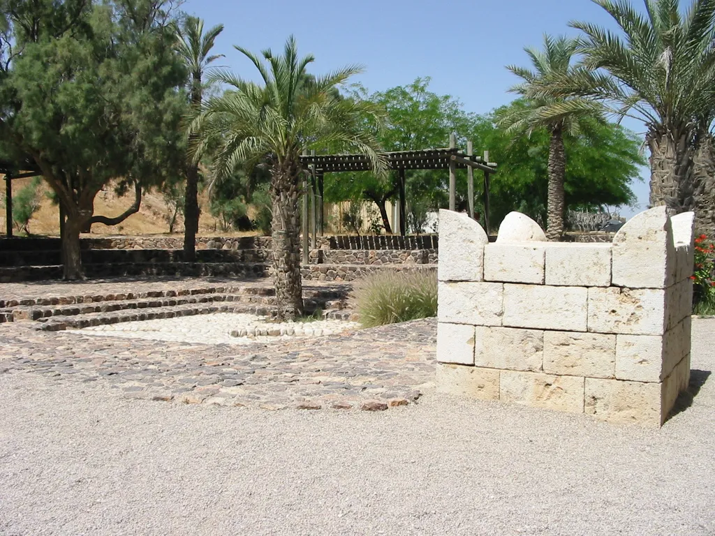 Entrance to Beer'sheva with Replica of Horned Altar