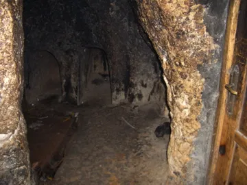 A Burial Niche Inside First Century Tombs in the Church of the Holy Sepulcher