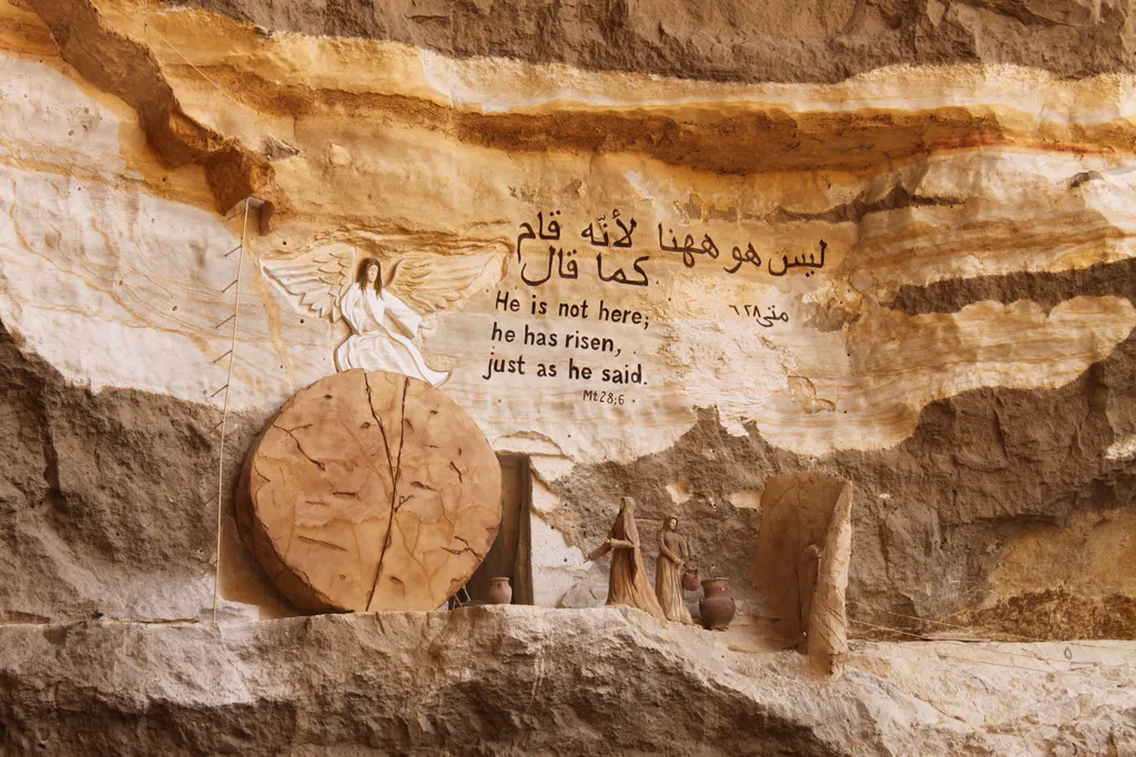 The Resurrection of Jesus (sculpture in the Coptic portion of Cairo)